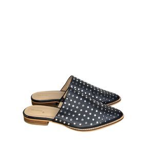 Black Studded Mules Pointed Toe Size 7 Great Condition Arider Girl Brand